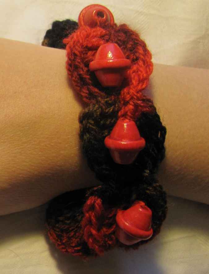large image of art item: accessory – bracelet black red
