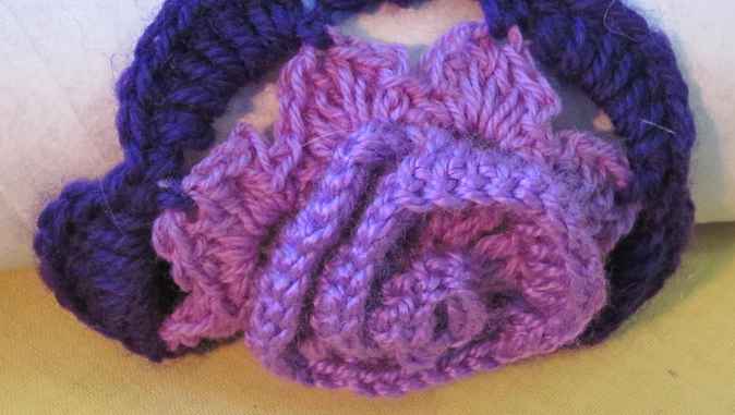 large image of art item: accessory – bracelet crochet purple flower