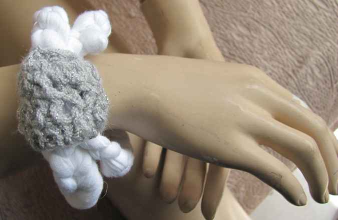 large image of art item: accessory – bracelet white cyan