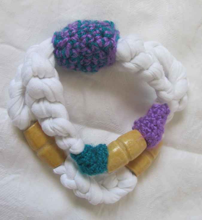large image of art item: accessory – bracelet white purple
