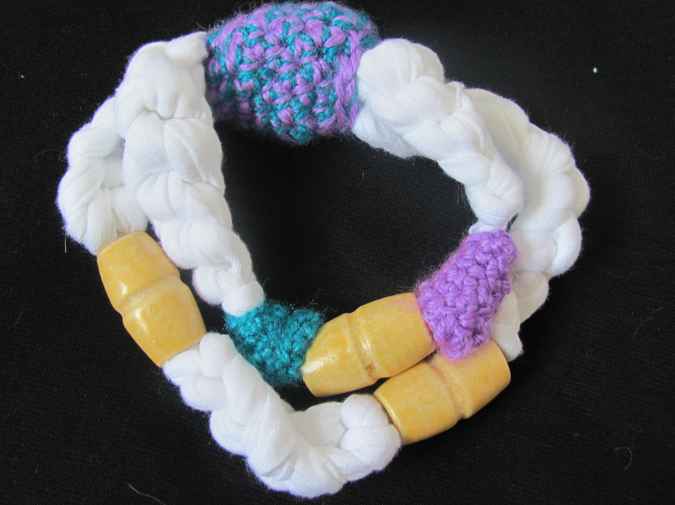 large image of art item: accessory – bracelet white purple