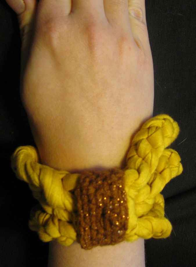 large image of art item: accessory – bracelet yellow brown