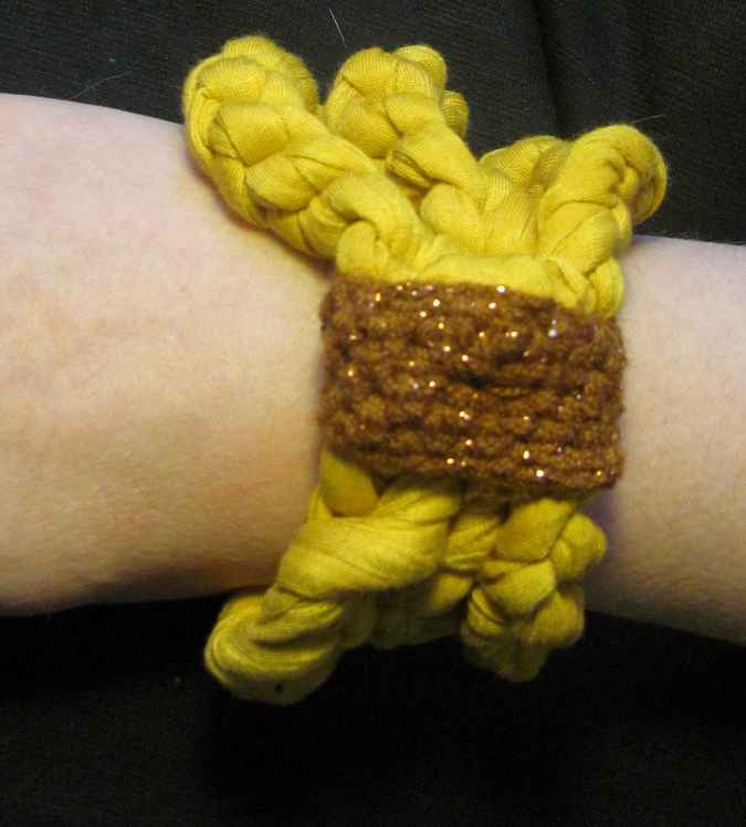 large image of art item: accessory – bracelet yellow brown