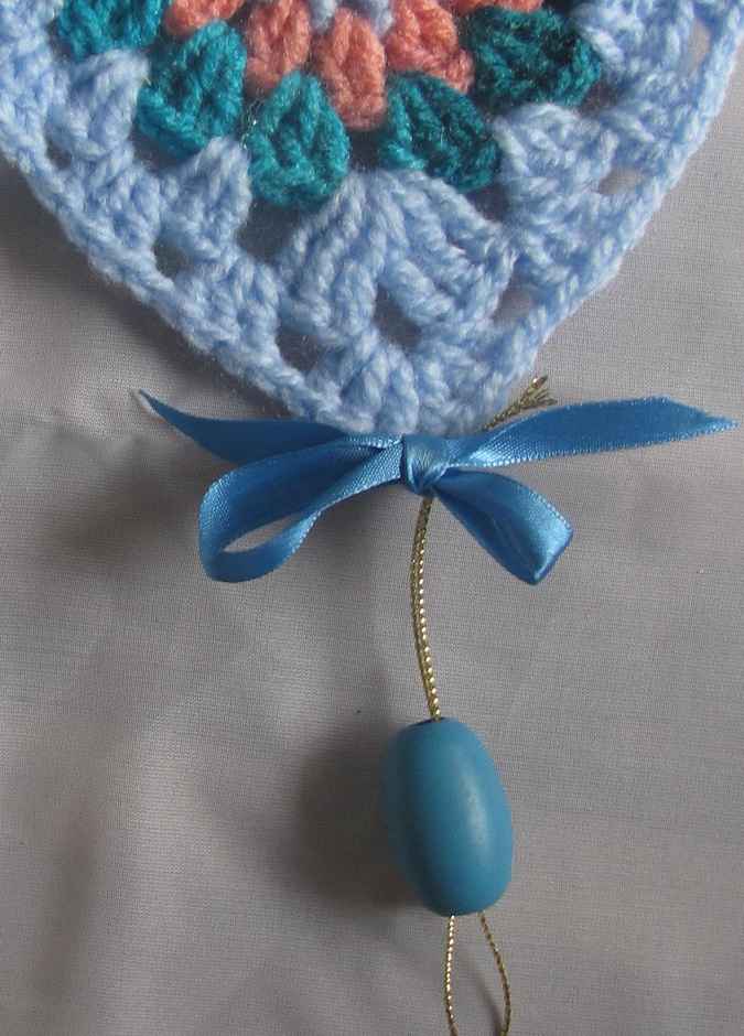 large image of art item: accessory – heart blue hamsa