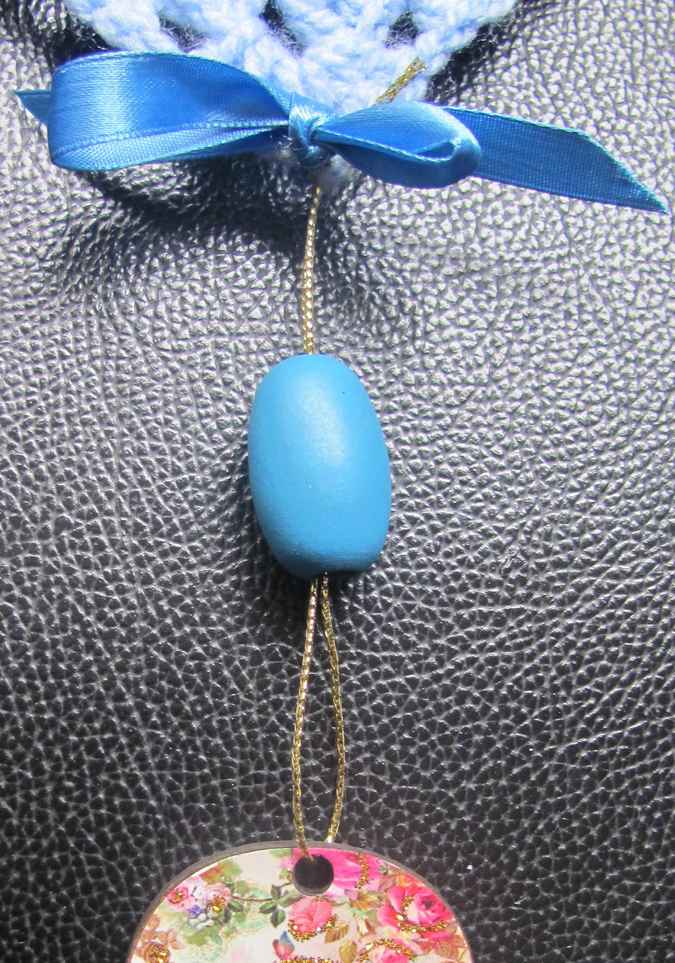 large image of art item: accessory – heart blue hamsa