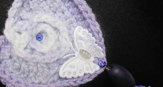 large image of art item: accessory – heart purple