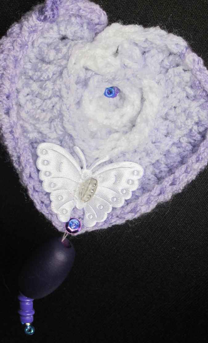 large image of art item: accessory – heart purple