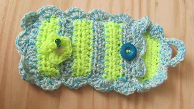 large image of art item: accessory – cell phone pocket cyan green
