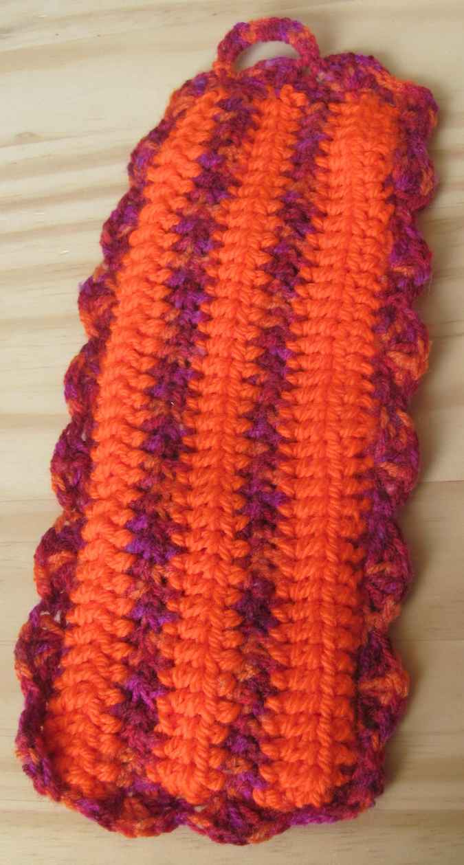 large image of art item: accessory – cell phone pocket orange purple