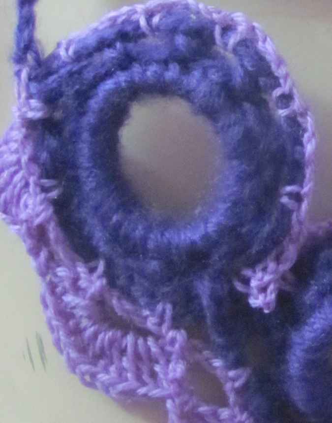 large image of art item: accessory – necklace crochet purple pink