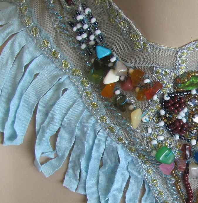 large image of art item: accessory – necklace cyan beads colorful