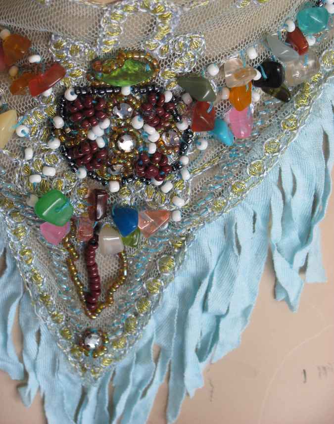 large image of art item: accessory – necklace cyan beads colorful