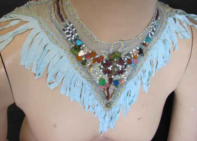 large image of art item: accessory – necklace cyan beads colorful
