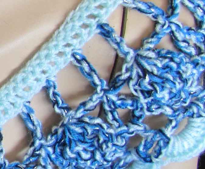 large image of art item: accessory – necklace shades of blue button black