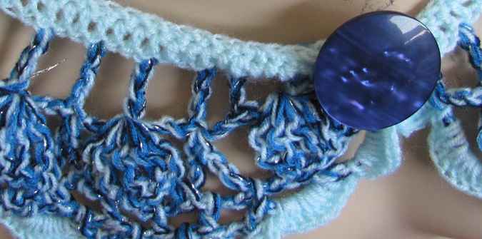 large image of art item: accessory – necklace shades of blue button black