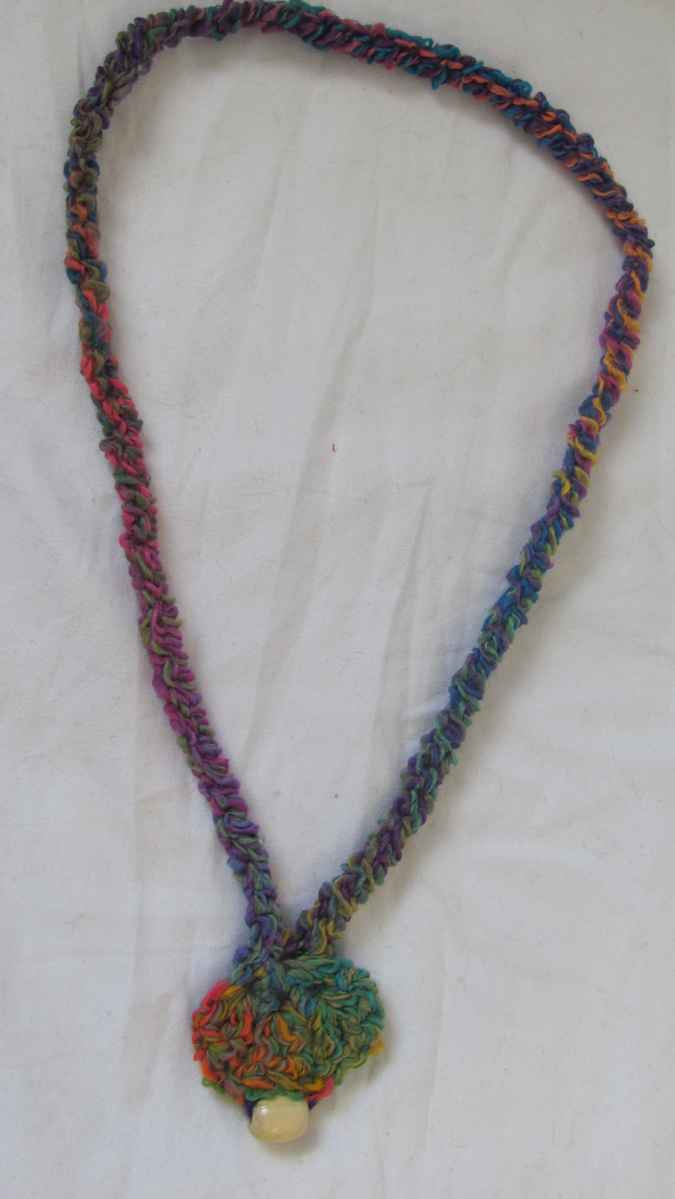 large image of art item: accessory – necklace colorful bead yellow