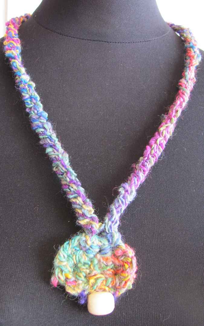 large image of art item: accessory – necklace colorful bead yellow