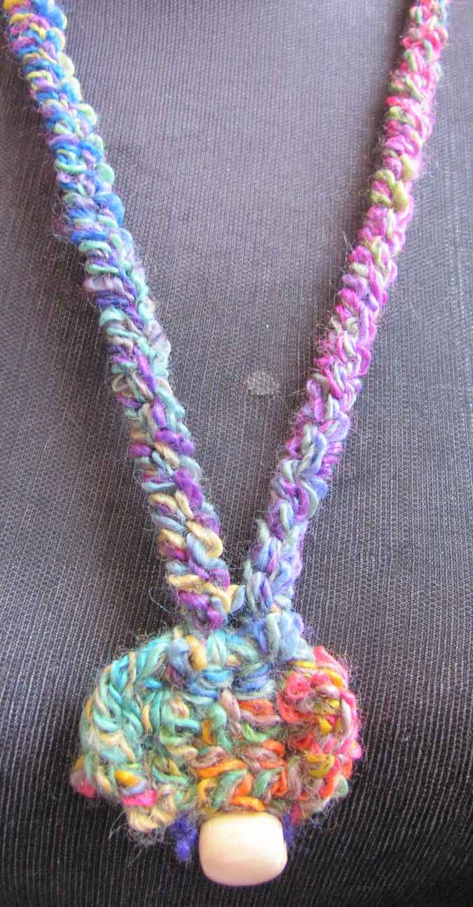 large image of art item: accessory – necklace colorful bead yellow