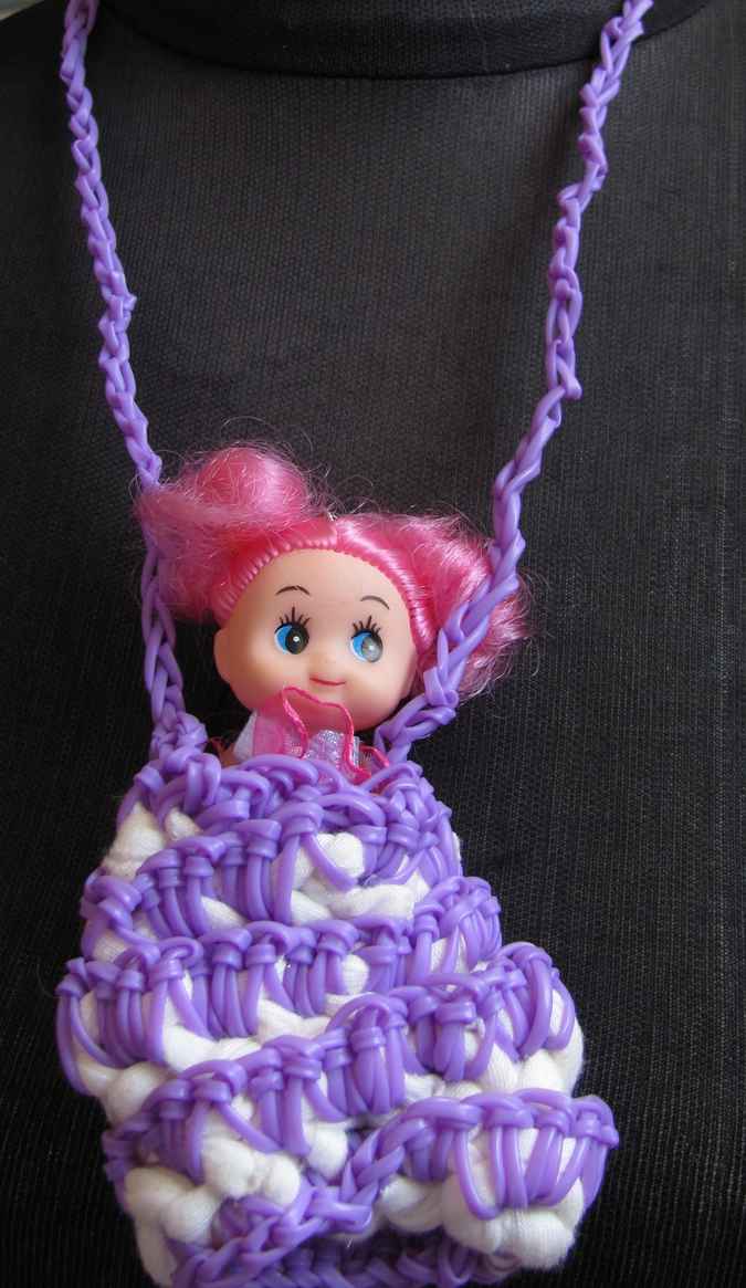 large image of art item: accessory – necklace purple doll