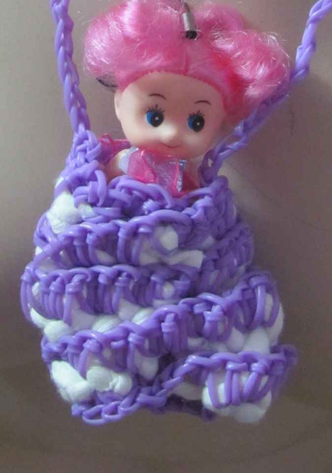 large image of art item: accessory – necklace purple doll