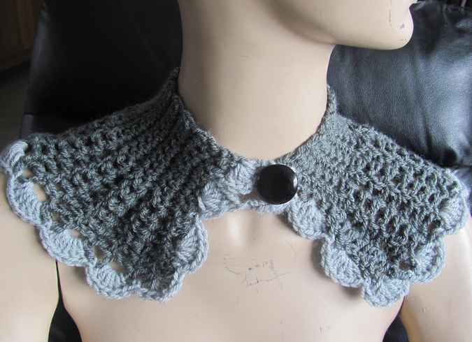 large image of art item: accessory – capeletdarkgray button black