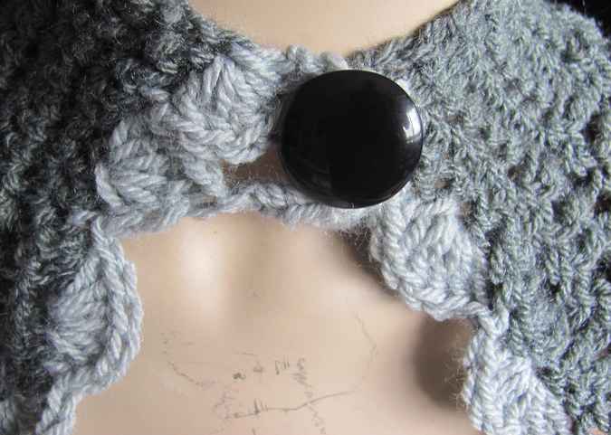 large image of art item: accessory – capeletdarkgray button black