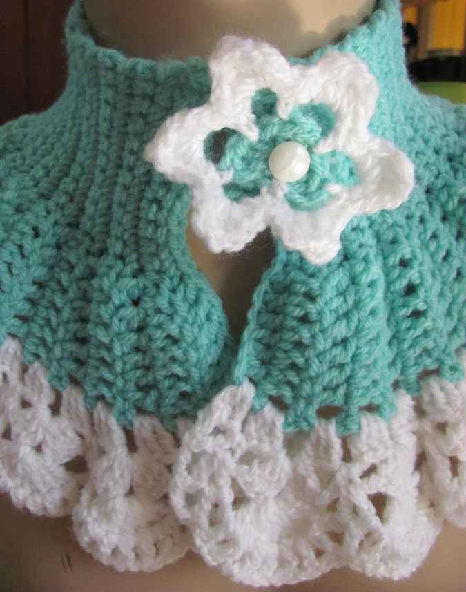 large image of art item: accessory – capeletflower cyan white