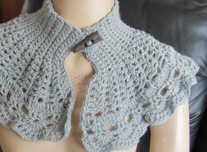 large image of art item: accessory – capeletgray longbutton