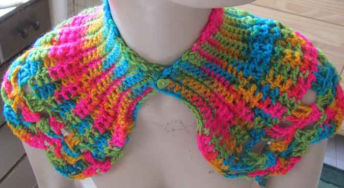 large image of art item: accessory – capeletcolorful
