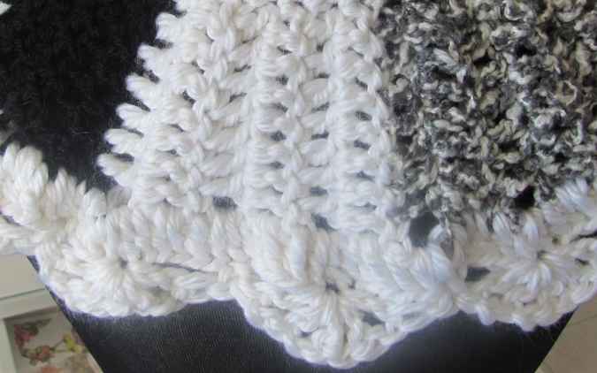 large image of art item: accessory – capeletblack white