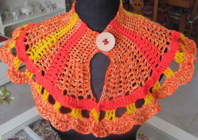 large image of art item: accessory – capeletorange