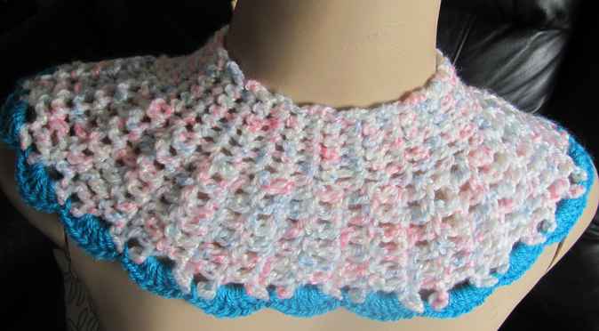large image of art item: accessory – capeletpinkish blue