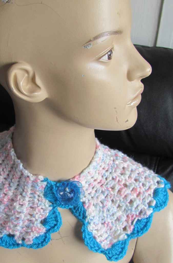 large image of art item: accessory – capeletpinkish blue