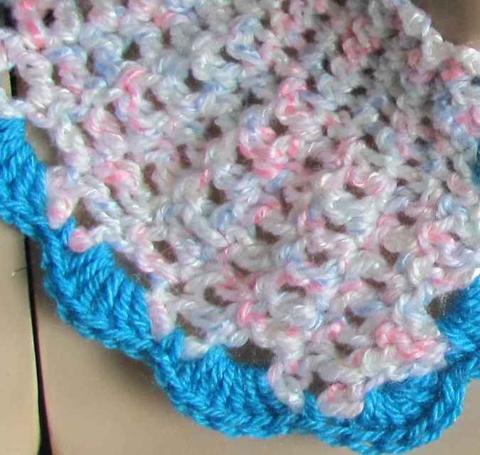 large image of art item: accessory – capeletpinkish blue