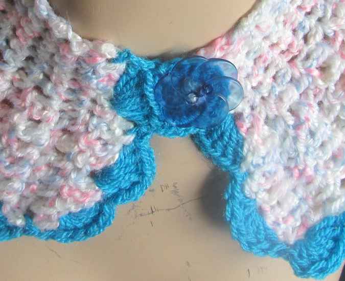 large image of art item: accessory – capeletpinkish blue