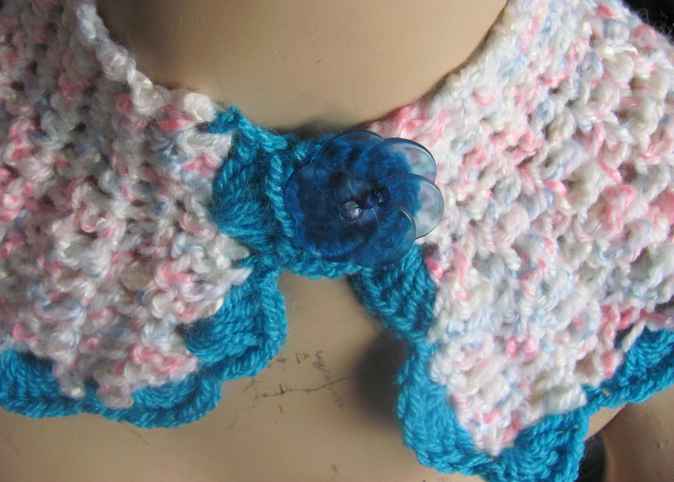 large image of art item: accessory – capeletpinkish blue