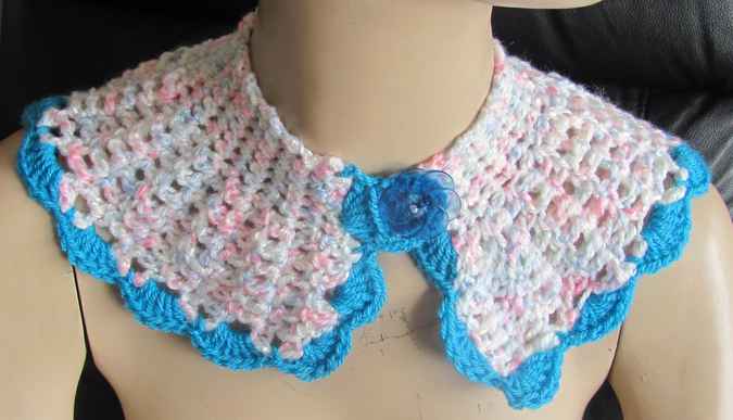 large image of art item: accessory – capeletpinkish blue