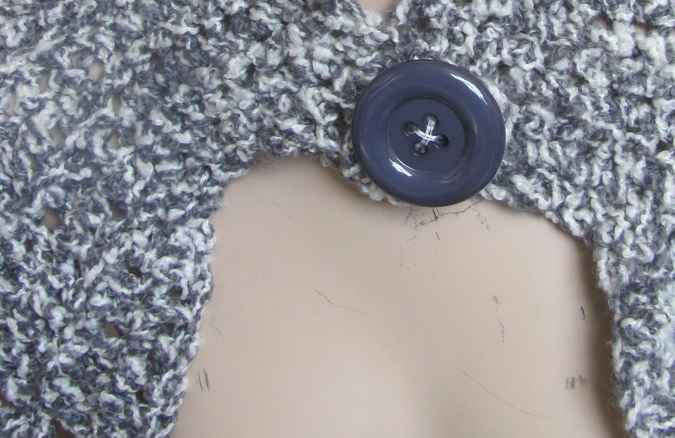 large image of art item: accessory – capelet gray black white