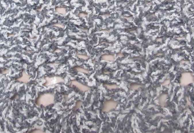 large image of art item: accessory – capelet gray black white