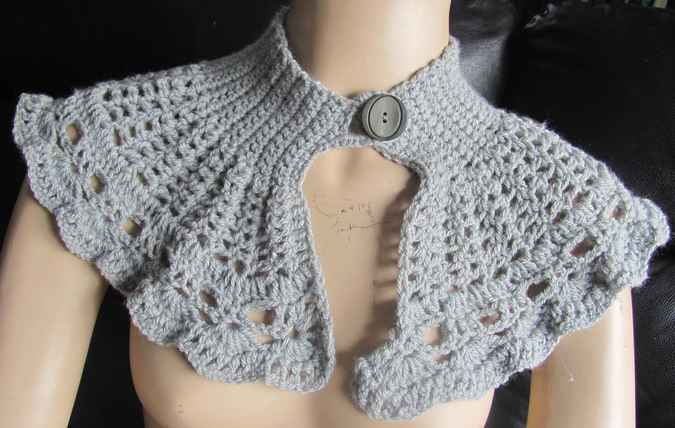 large image of art item: accessory – capelet gray
