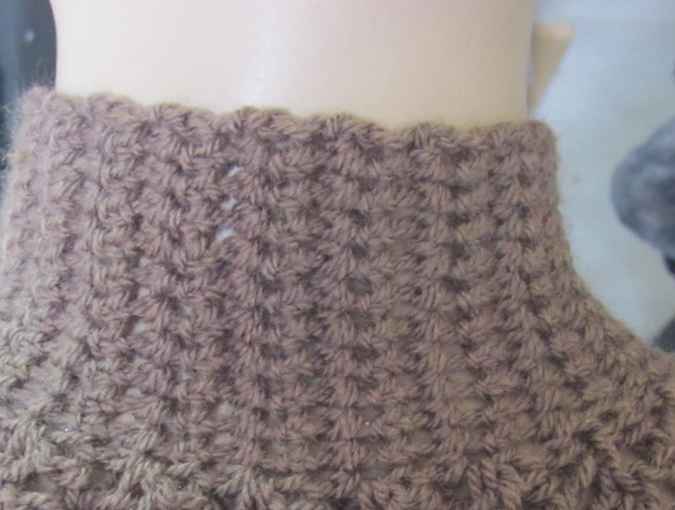 large image of art item: accessory – capelet gray brown