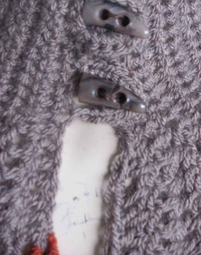 large image of art item: accessory – capelet gray brown