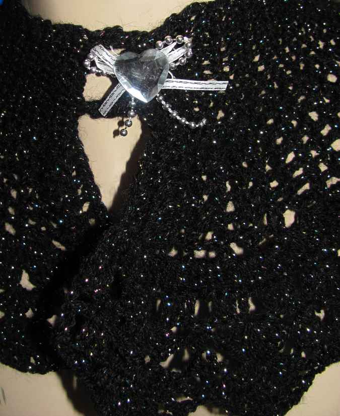 large image of art item: accessory – black lurex