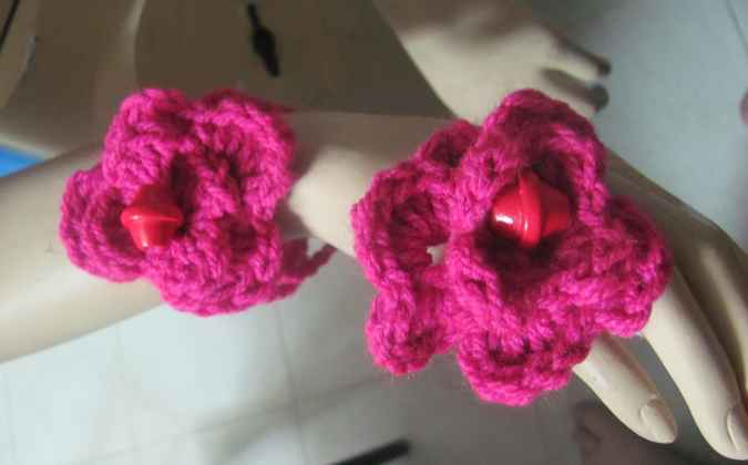 large image of art item: accessory – ring crochet purple bead