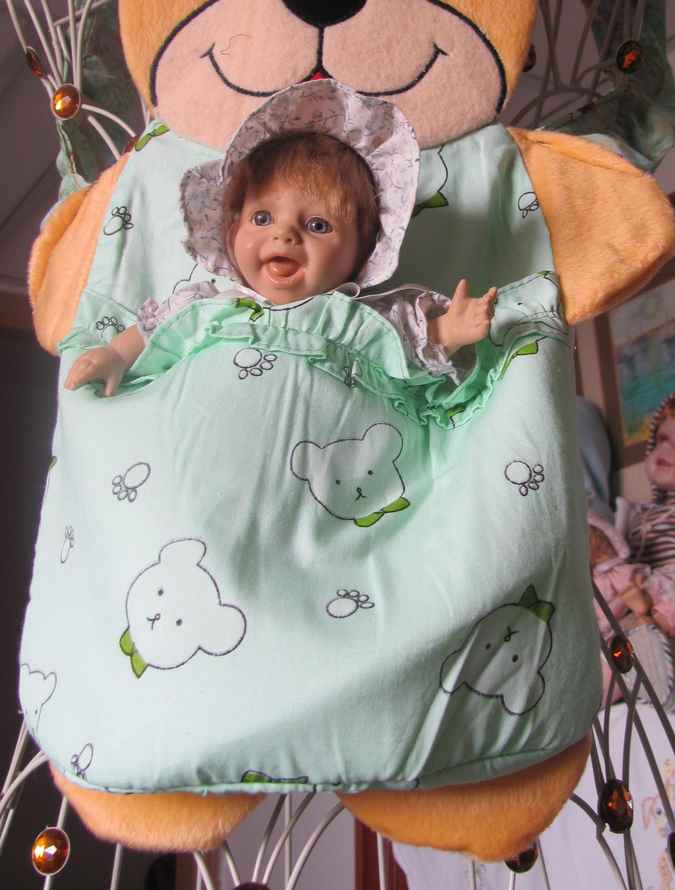 large image of art item: accessory – teddybear baby holder vest