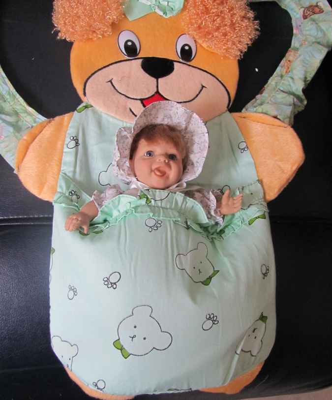 large image of art item: accessory – teddybear baby holder vest