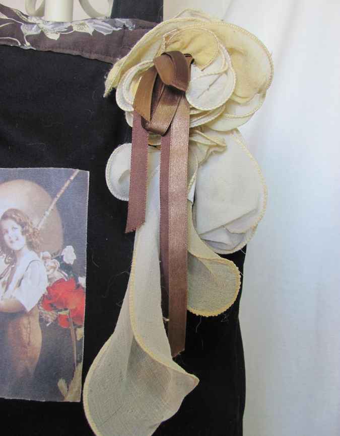 large image of art item: bag – black flowergirl