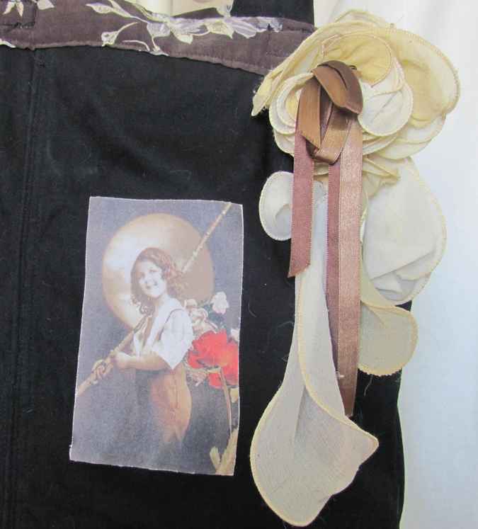 large image of art item: bag – black flowergirl