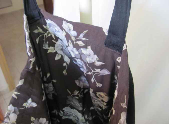 large image of art item: bag – black flowergirl