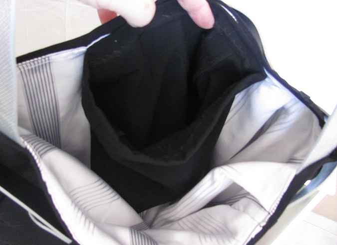 large image of art item: bag – black with silver belt